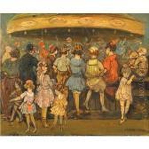 Children At A Carrousel - view 1