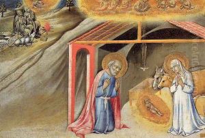 The Nativity and the Annunciation to the Shepherds 1450-55 by Sano Di Pietro