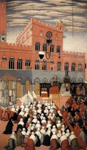 St Bernardino Preaching in the Campo 1445