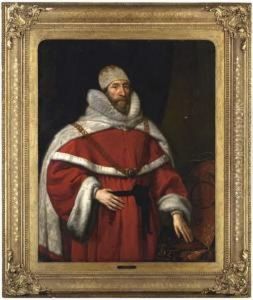 Portrait Of Chief Justice Sir Henry Hobart by Daniel Mytens