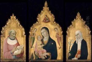 Triptych c. 1470 by Sano Di Pietro
