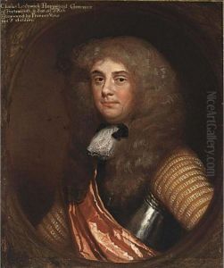 A Portrait Of A Gentleman, Said 
To Be Charles Lodowick Honeywood, Governor Of Portsmouth, Half Length, 
Wearing Armour With A Red Sash And A Wig, In A Painted Oval