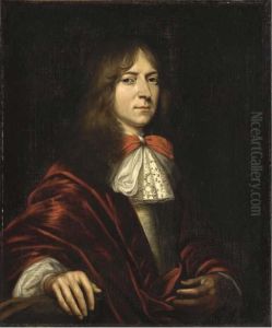Portrait Of A Gentleman, Three-quarter-length, In A Crimsonrobe