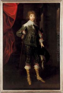 Portrait Of Lord George Lennox (d.1642), Full Length, Standing, Wearing Van Dyck Dress Portrait Of Lord George Lennox (d.1642), Full Length, Standing, Wearing Van Dyck Dress