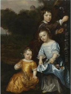 Portrait Of Three Children In A Landscape Portrait Of Three Children In A Landscape