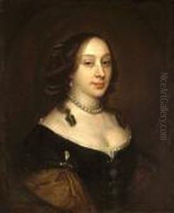 A Portrait Of A Lady, Quarter-length, Wearing A Pearl Necklace by Jan Mytens