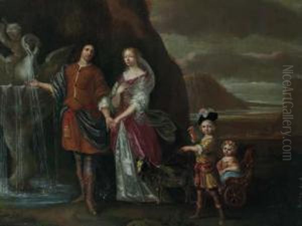 A Portrait Historie: A Gentleman And His Wife As Rebecca Andeliezer At The Well - view 1
