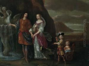 A Portrait Historie: A Gentleman And His Wife As Rebecca Andeliezer At The Well