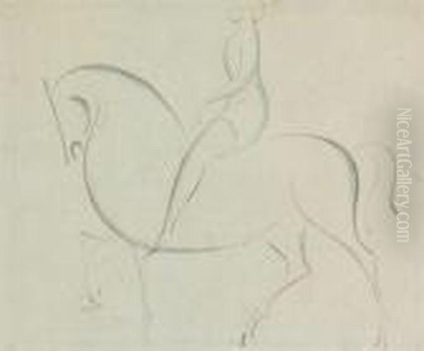 Woman On A Horse - view 1