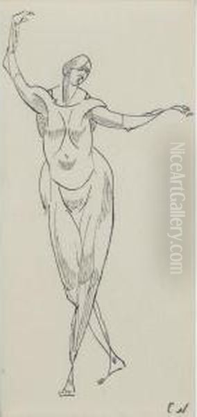 Standing Female Nude - view 1