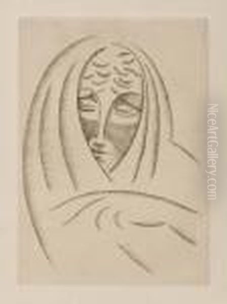 Female Head Draped #2 - view 1
