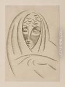Female Head Draped #2 by Elie Nadelman