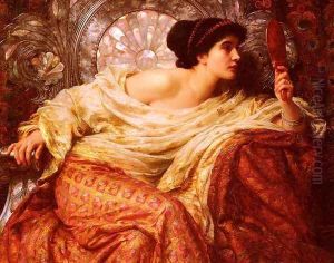 The Mirror by Sir Thomas Francis Dicksee