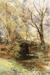Ducks On A River Below A Cattle Bridge by Paul Jacob Naftel