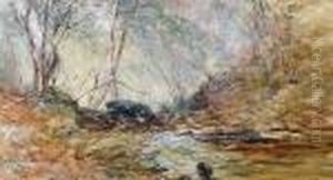 Rocky Stream Through Birchwood by Paul Jacob Naftel