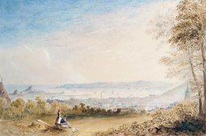 Figures On A Hill, With A View Across St Helier, Jersey, Beyond Figures On A Hill, With A View Across St Helier, Jersey, Beyond