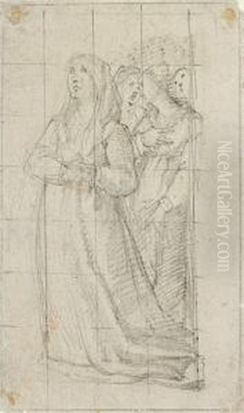 Religieuses Agenouillees En Priere - view 1