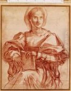 Portrait Of Lucrezia Del Fede, After Andrea Del Sarto by Giovan Battista Naldini