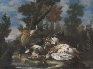 Cacciagione Di Penna Presso Un Ruscello by Giacomo Nani