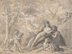 Diana And Endymion by Celestin Francois Nanteuil