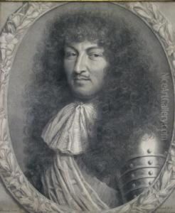 Portrait Of Louis Xiv by Robert Nanteuil