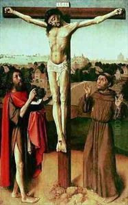 Christ on the Cross between St John and St Francis 2 by Gerard David