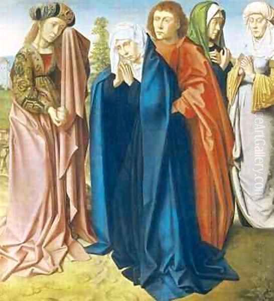 The Virgin Mary with St John the Evangelist and the Holy Women right wing from the Triptych of the Crucifixion - view 1