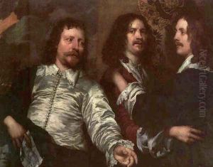 The Painter with Sir Charles Cottrell and Sir Balthasar Gerbier 2 by William Dobson