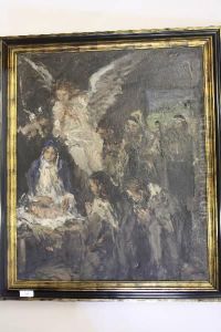 De Aanbidding Van Het Kind Door De Herders by Aurel Naray