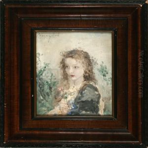 Portrait Of A Young Woman by Aurel Naray