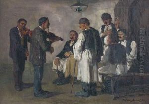 Les Musiciens (1914) by Aurel Naray
