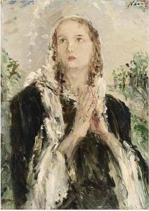 Pious Maiden by Aurel Naray
