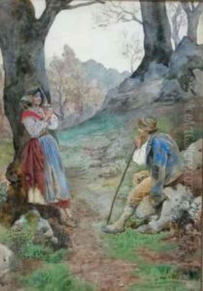 A Shepherdess Serenading Her Suitor - view 1