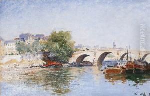 Paris, La Seine Au Pont Du Carrousel