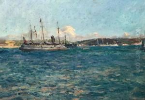 Bateau Dans La Rade. by Francois Nardi