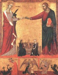 The Mystical Marriage of Saint Catherine 1340 by Barna Da Siena
