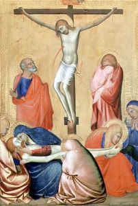 The Crucifixion and the Lamentation by Barna Da Siena