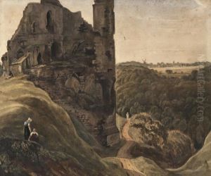 Figures Beside A Ruined Castle Figures Beside A Ruined Castle