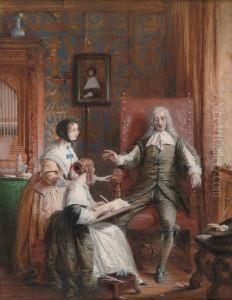 John Milton Dictating Paradise Lost To His Daughter by Joseph Nash