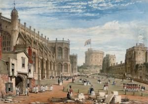 Views Of Windsor Castle by Joseph Nash
