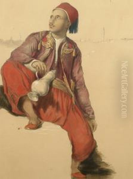 "the Dragoman Of The Austrian 
Consul At Alexandria", After Sir David Wilkie, Publ London 1843 - view 1