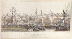 Opening Of London Bridge 1831 by Joseph Nash