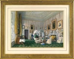 La Chambre De La Reine Marie-amelie Au Chateau De Clermont (grande-bretagne) by Joseph Nash