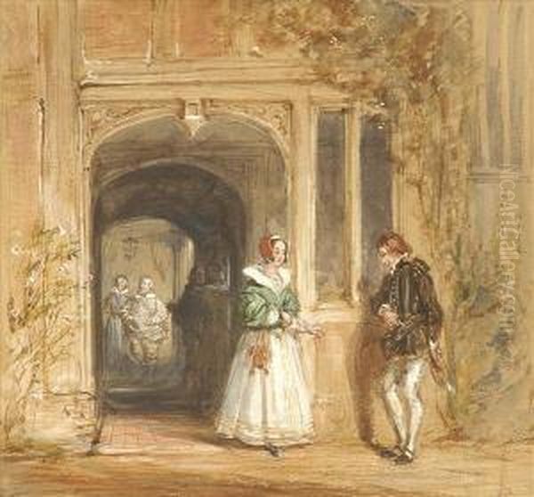Ockwells, Berkshire,figures At The Porch - view 1