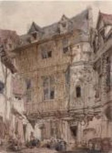 The Backstreets Of Rouen by Joseph Nash