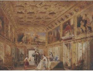 Palace Of The Gonzagas, Mantua by Joseph Nash