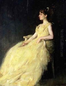 A Lady in Yellow, 1888 by Thomas Wilmer Dewing