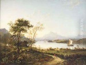 A View Of Elcho Castle by Charlotte Nasmyth