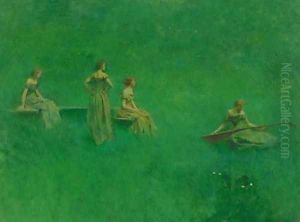 The Lute by Thomas Wilmer Dewing