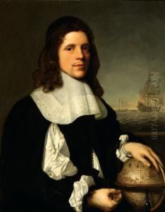 Portrait Of A Young Man, Half-lenght, Standing On A Terrace Overlooking The Sea